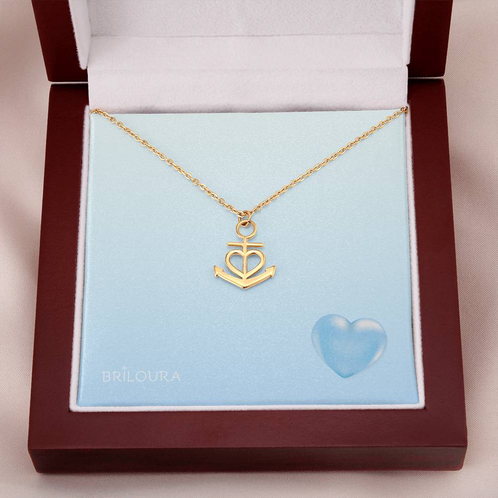 AnchoraLoura™ - Anchor Pendant Necklace - Briloura