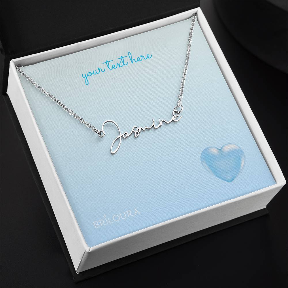 NameLoura™ - Signature Name Necklace (+ custom messages) - Briloura