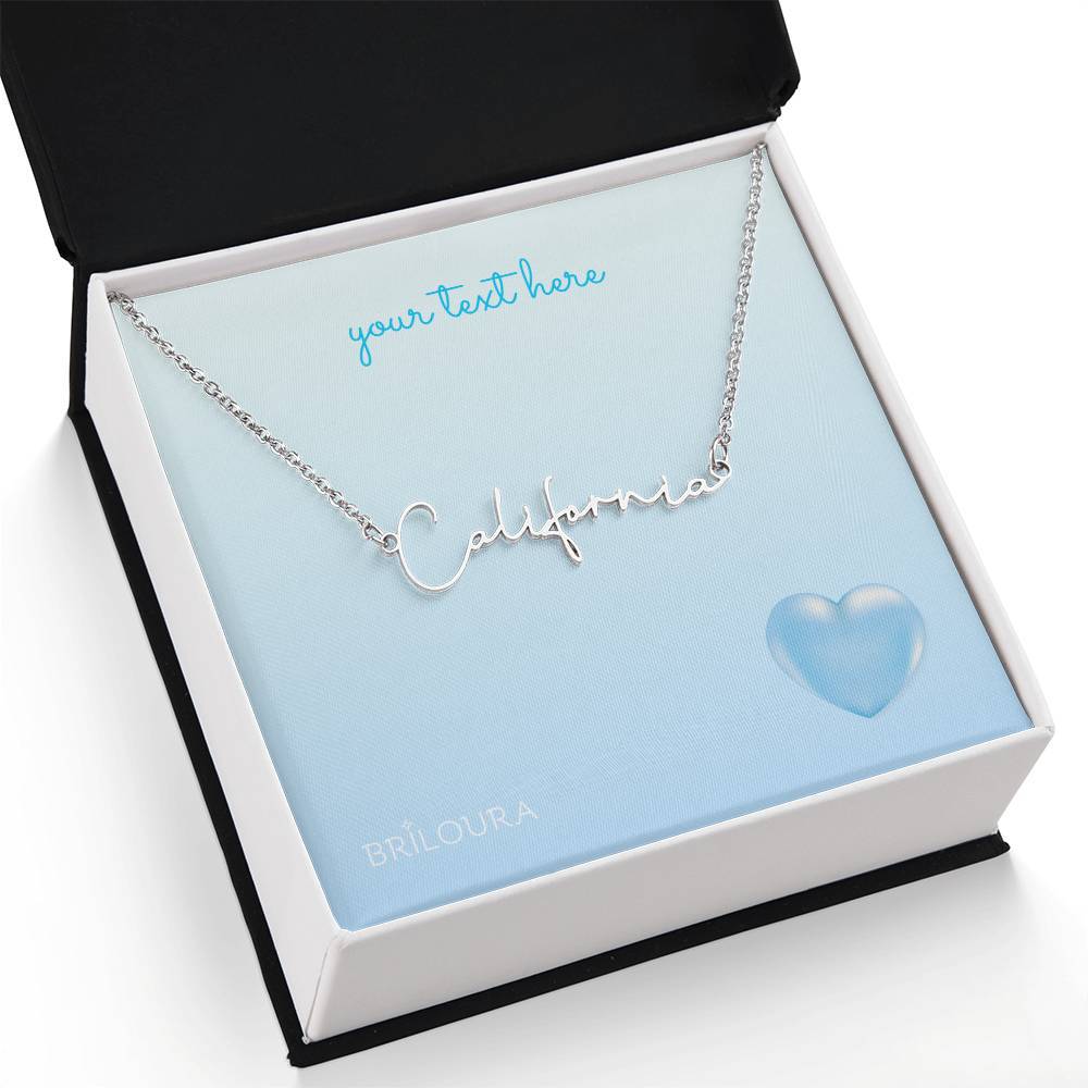 NameLoura™ - Signature Name Necklace (+ custom messages) - Briloura