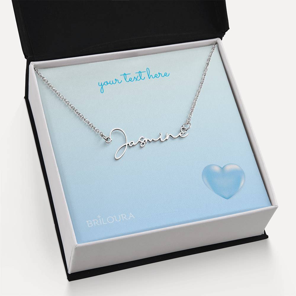 NameLoura™ - Signature Name Necklace (+ custom messages) - Briloura