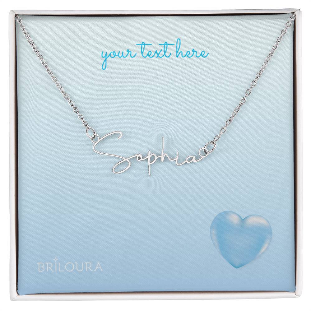 NameLoura™ - Signature Name Necklace (+ custom messages) - Briloura