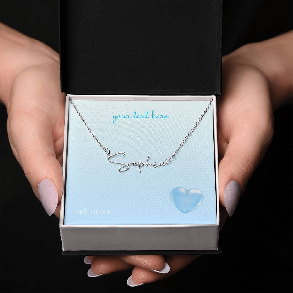 NameLoura™ - Signature Name Necklace (+ custom messages) - Briloura