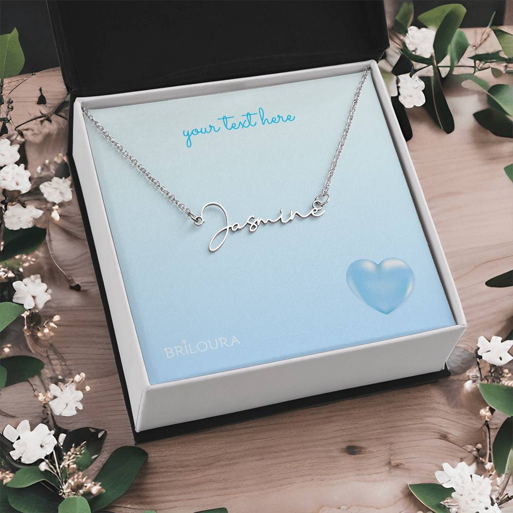 NameLoura™ - Signature Name Necklace (+ custom messages) - Briloura