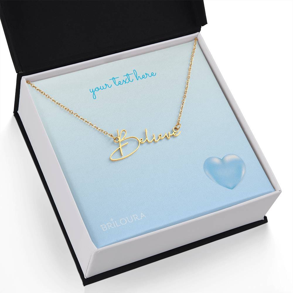 NameLoura™ - Signature Name Necklace (+ custom messages) - Briloura