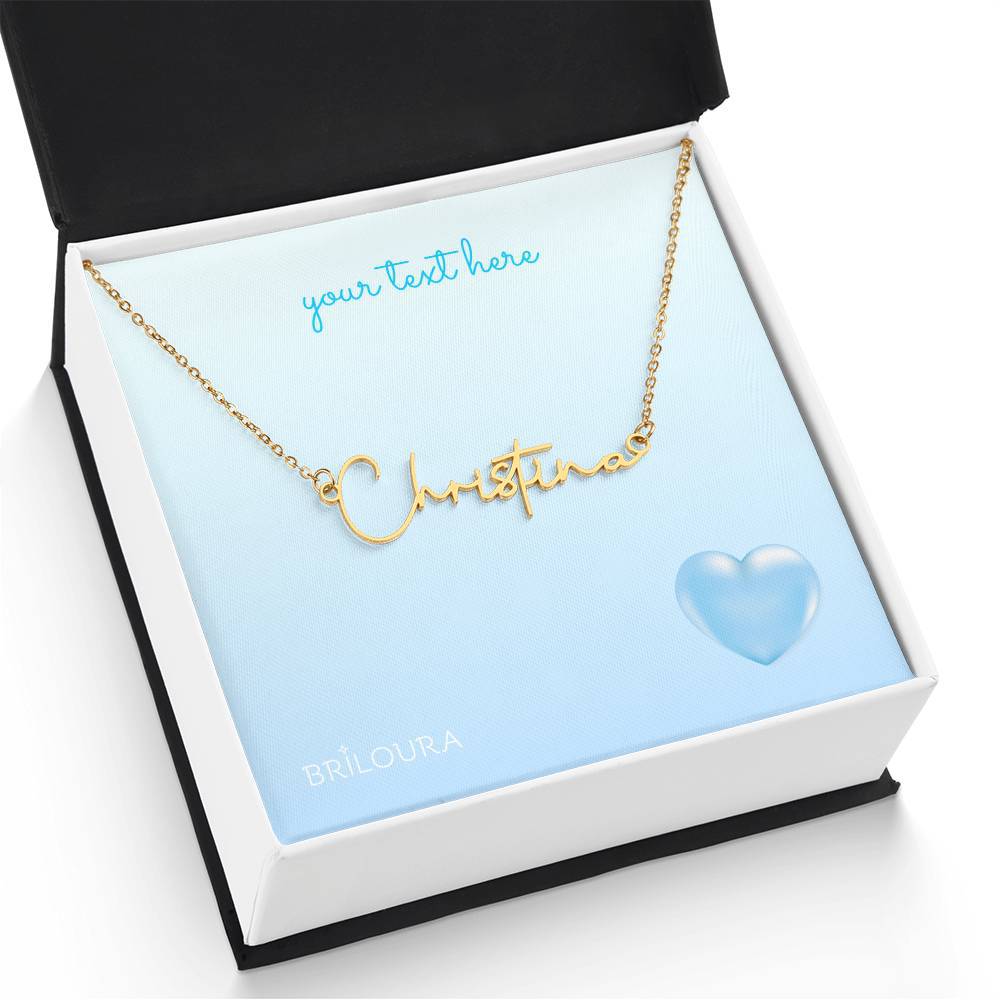 NameLoura™ - Signature Name Necklace (+ custom messages) - Briloura