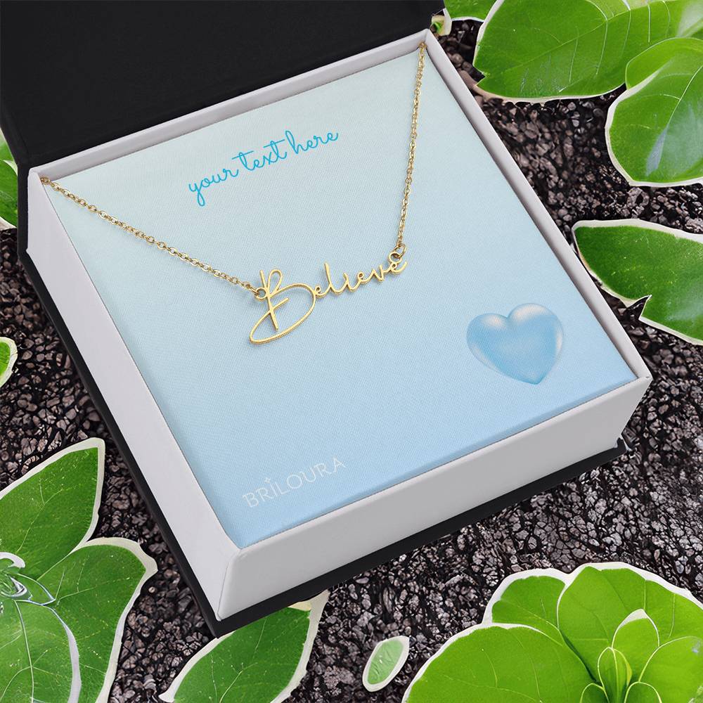 NameLoura™ - Signature Name Necklace (+ custom messages) - Briloura