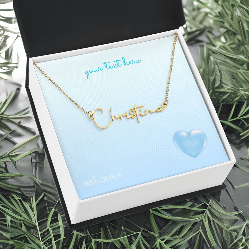 NameLoura™ - Signature Name Necklace (+ custom messages) - Briloura