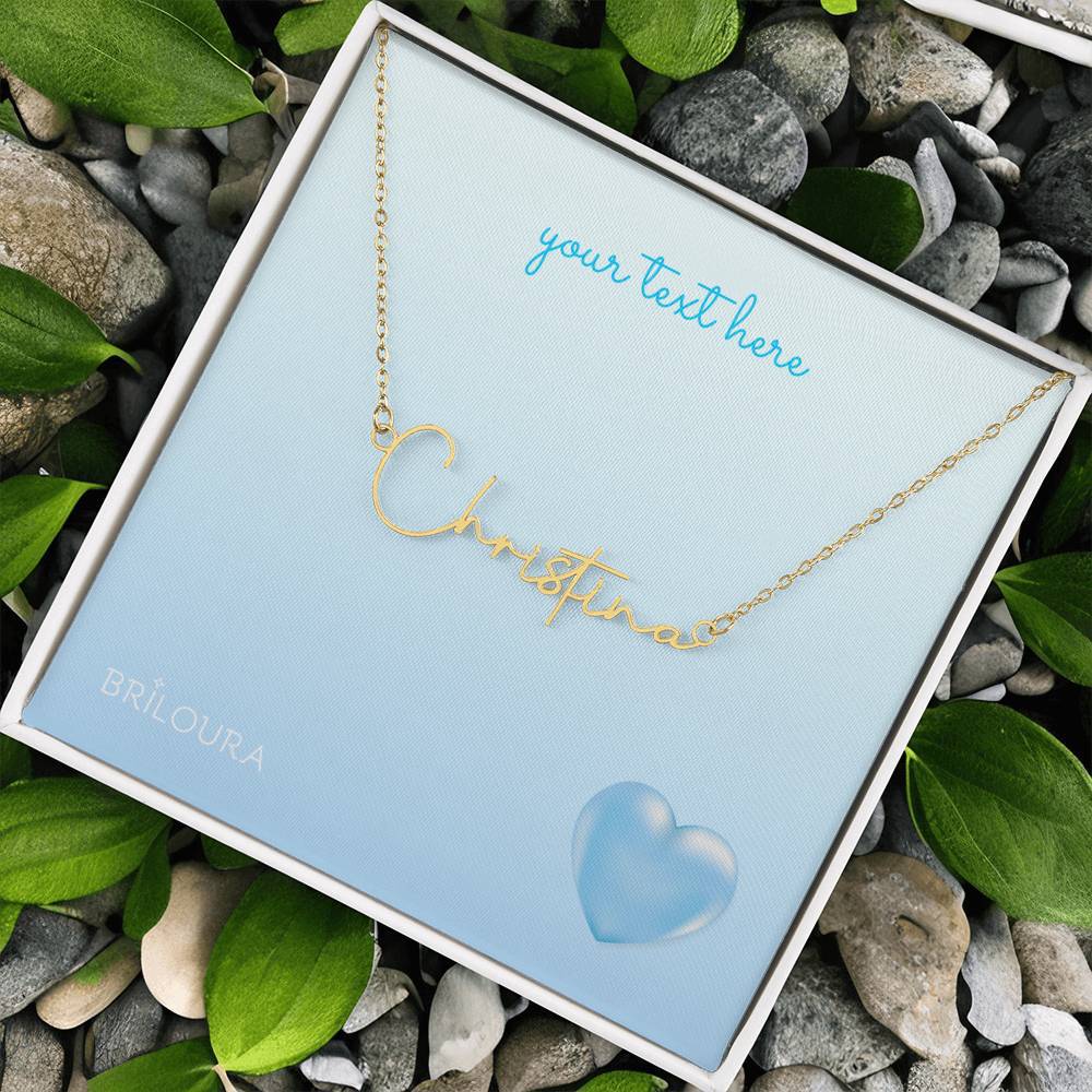 NameLoura™ - Signature Name Necklace (+ custom messages) - Briloura