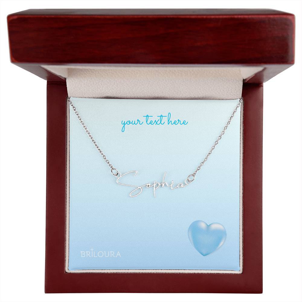 NameLoura™ - Signature Name Necklace (+ custom messages) - Briloura