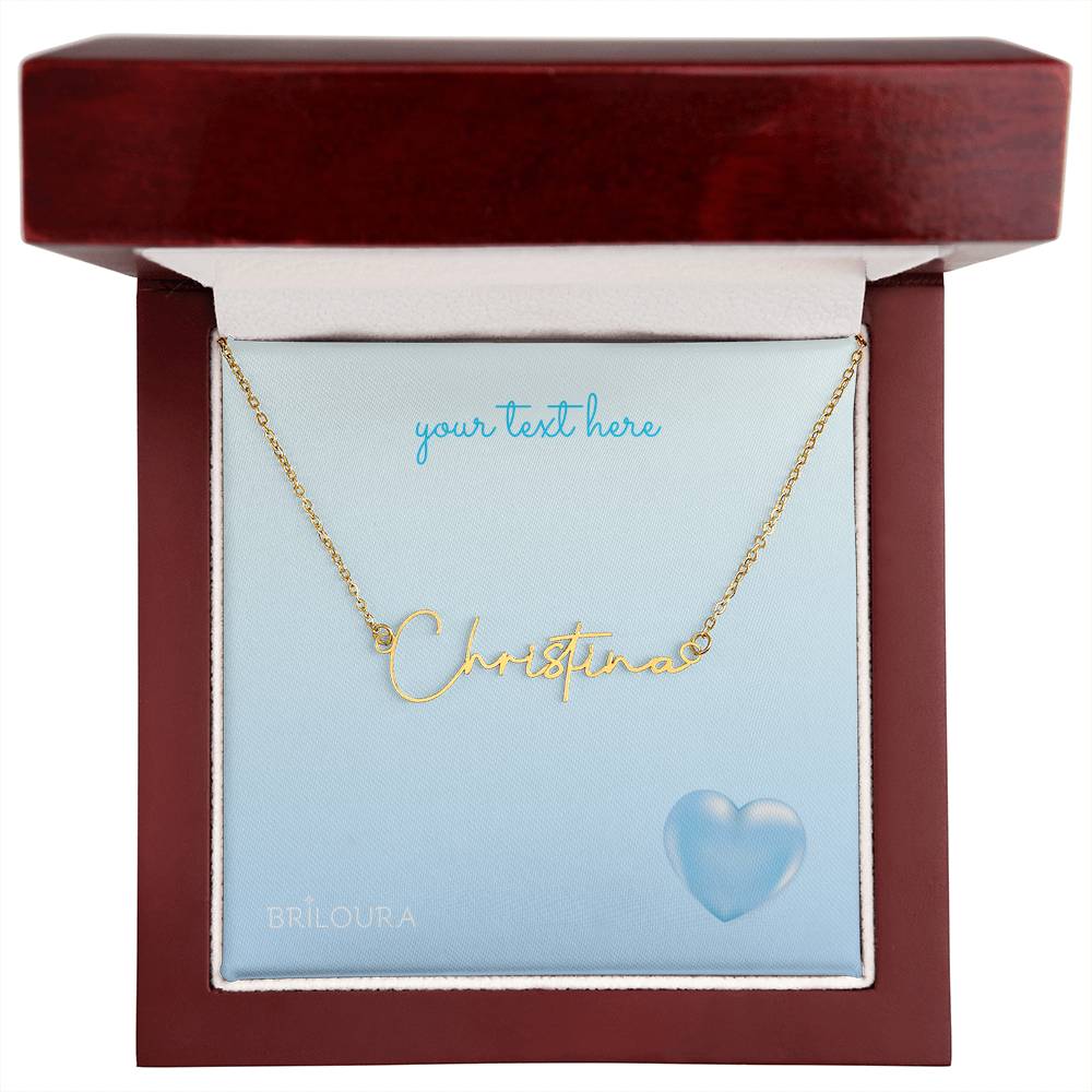 NameLoura™ - Signature Name Necklace (+ custom messages) - Briloura