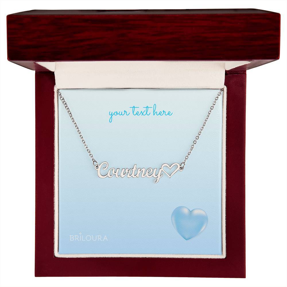 NameLoura™ - Heart Name Necklace (+custom messages) - Briloura