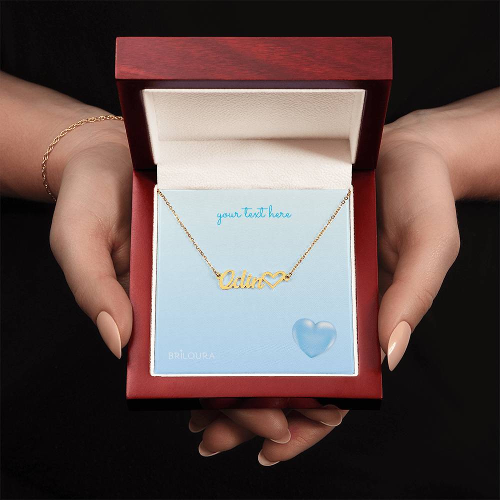 NameLoura™ - Heart Name Necklace (+custom messages) - Briloura