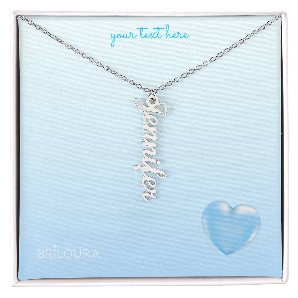 NameLoura™ - Vertical Name Necklace (+custom messages) - Briloura