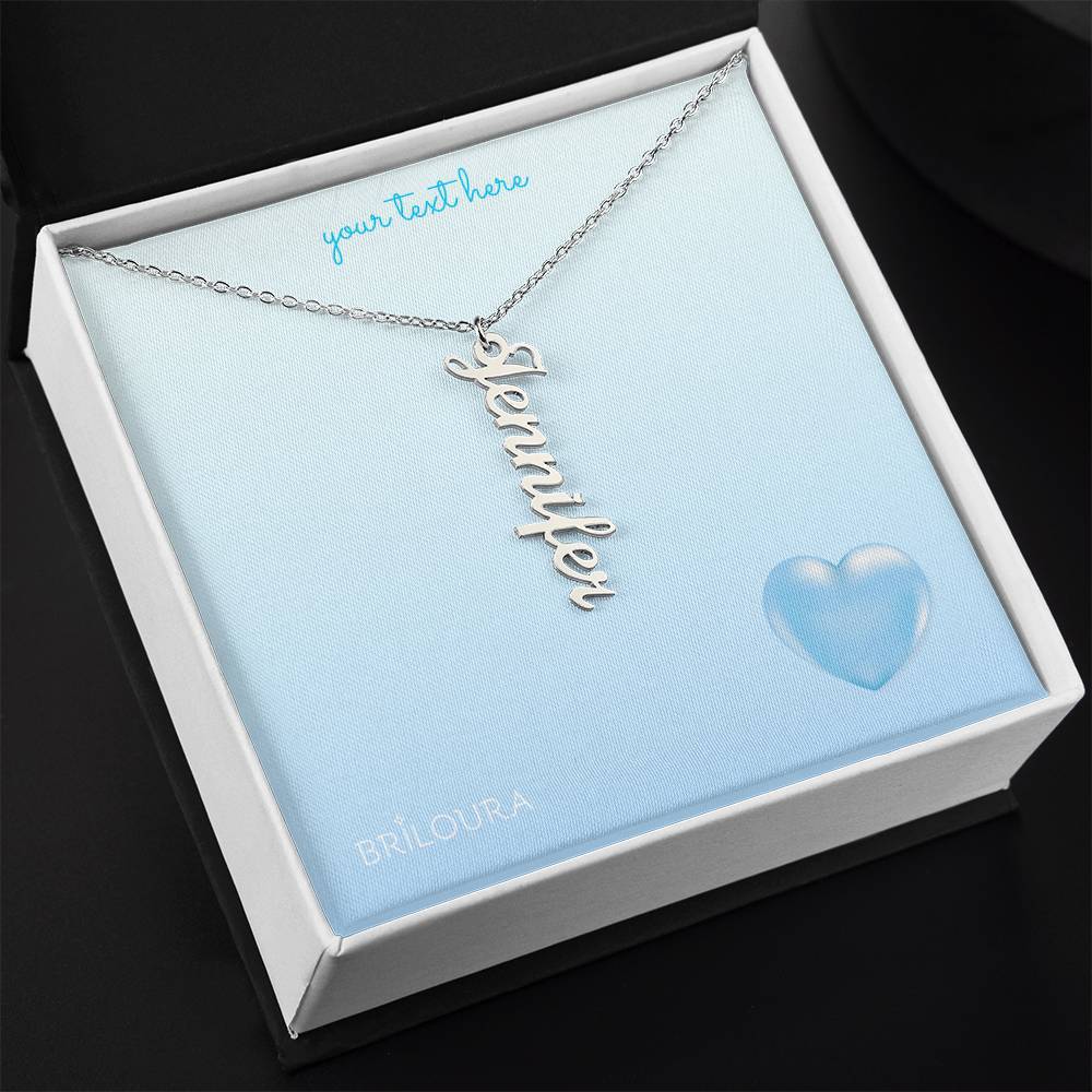 NameLoura™ - Vertical Name Necklace (+custom messages) - Briloura