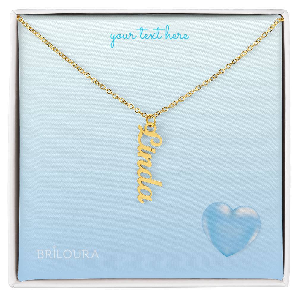 NameLoura™ - Vertical Name Necklace (+custom messages) - Briloura