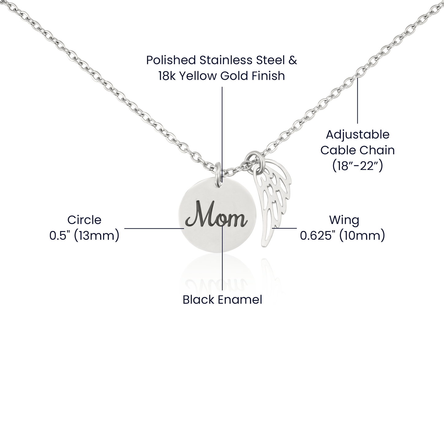 Memorial Necklace – Mom - Briloura